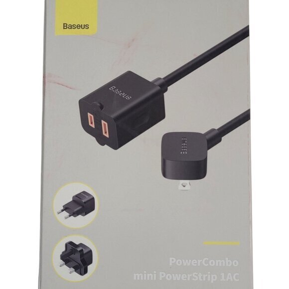 Baseus Travel Adapter Power Cord UK Europe - Picture 2 of 5